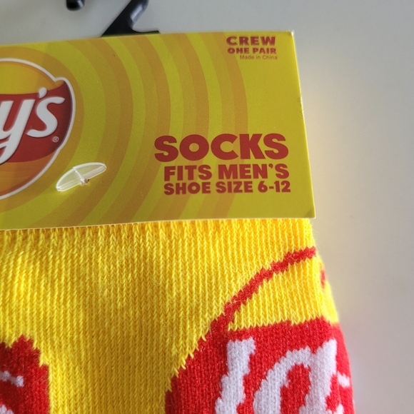 Lay's Potatoe Chips Fun Fashion Novelty Crew Socks Men's Crazy Wild Snack Fun - Picture 13 of 16